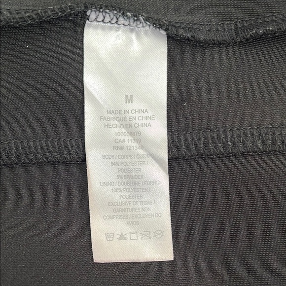 DYNAMITE Black Mini Skirt Side Zippers Stretch, Size M - Picture 6 of 7